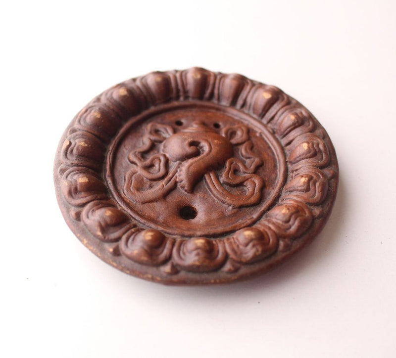 Auspicious Symbol Clay Incense Burner