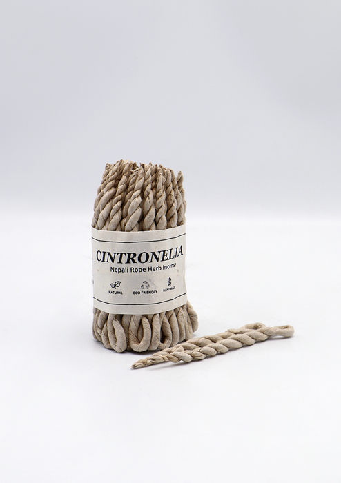 Handcrafted Artisanal Cintronella Nepali Rope Herb Incense