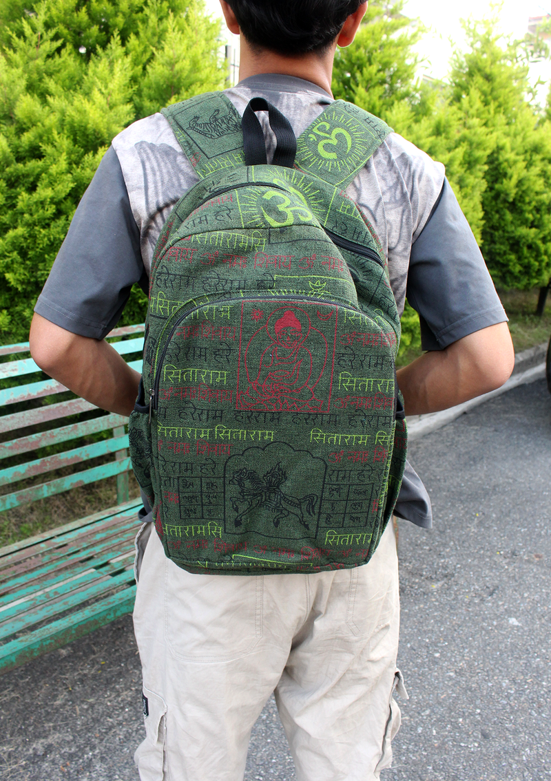 Sita Ram Windhorse Stupa Print Rucksack