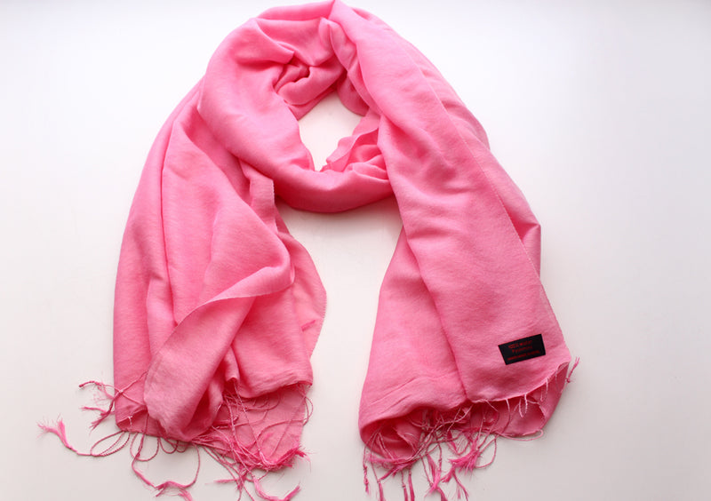 Georgous Pink Shiney Water Pashmina Shawl