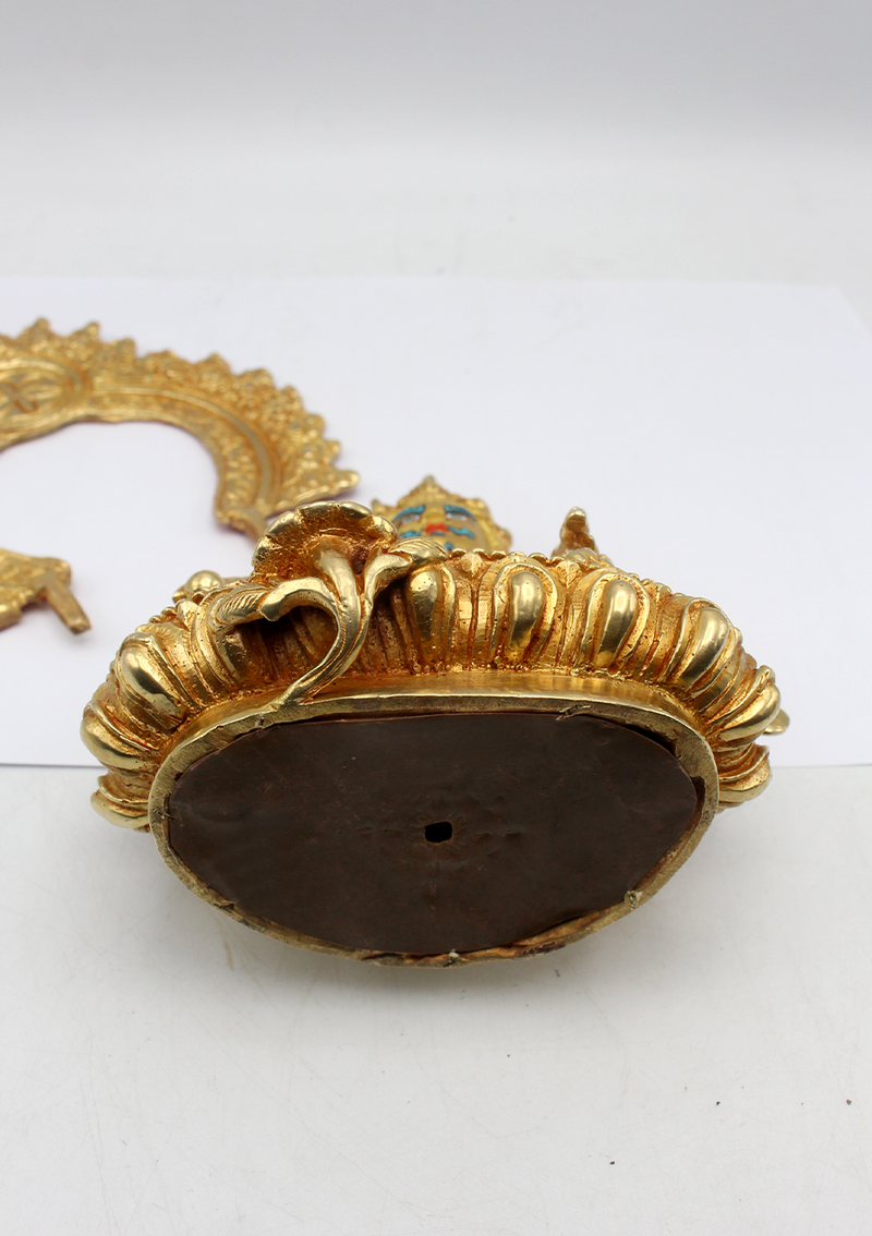 Jambhala God of Wealth 24 K Gold Statue Kubera
