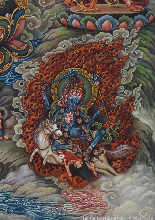 Newari Pauba Chakrasamvara Print Signed by Sundar Sinkhwal