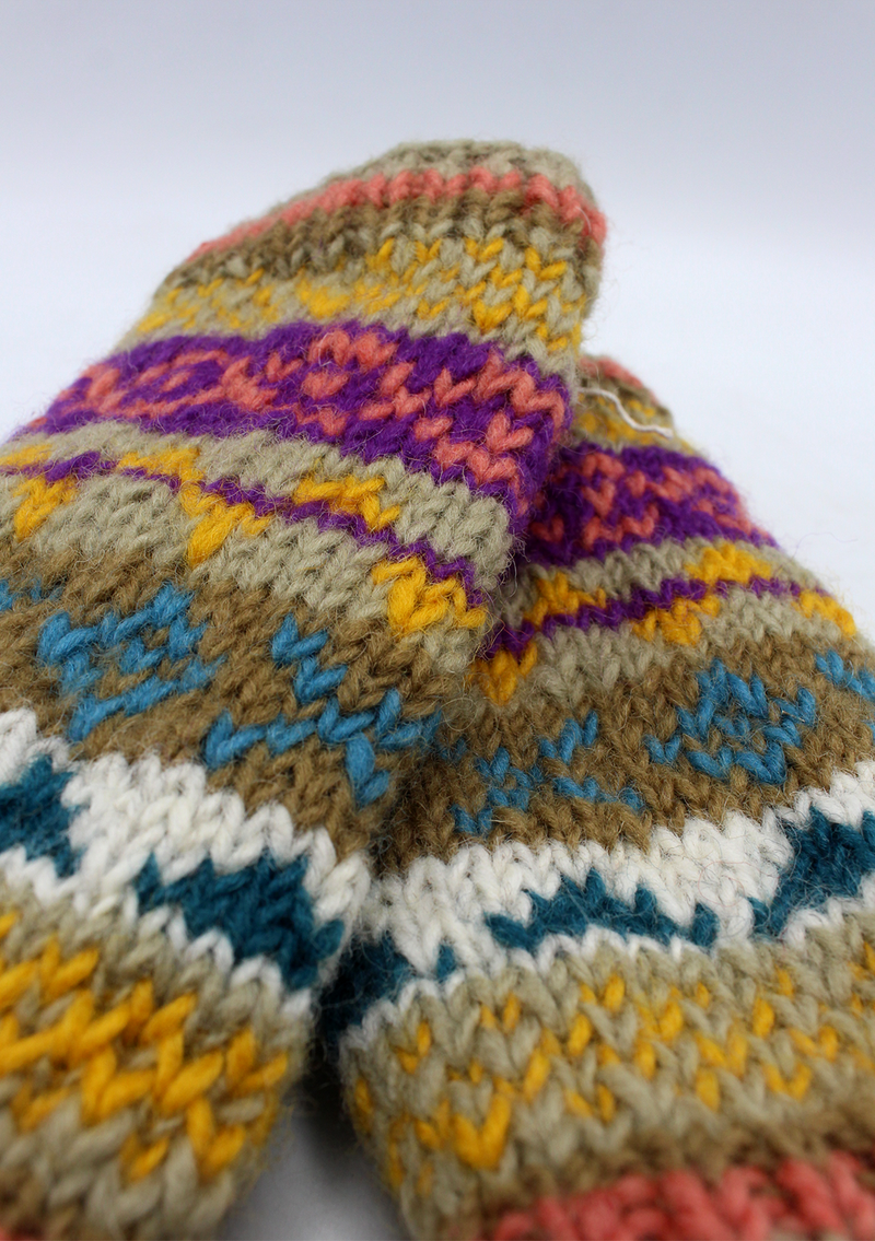 Beautiful Orange and Gray Finger less Hand Warmer