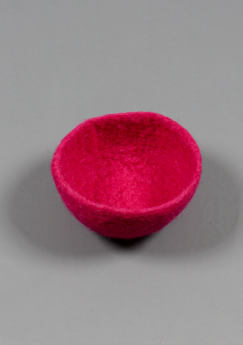 Handcrafted Mixed Color Nepal Felt Bowls 4"