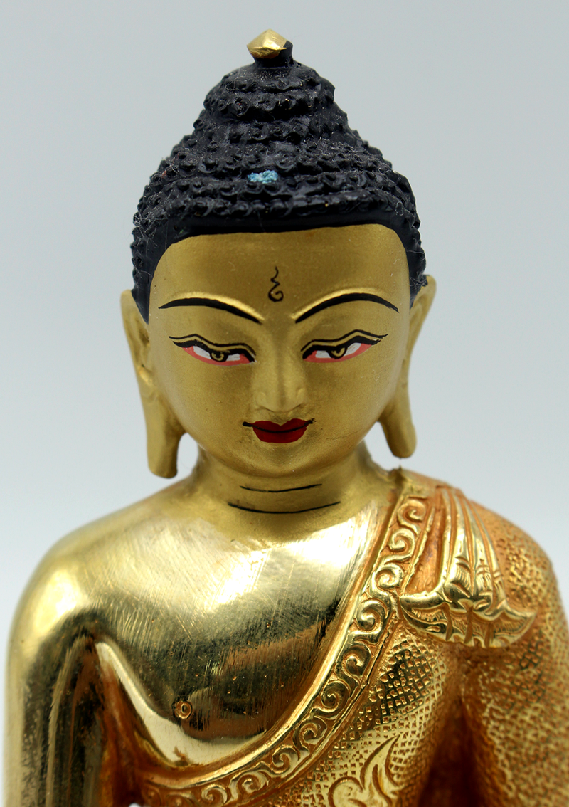Full Gold Plated Copper Medicine Buddha Statue