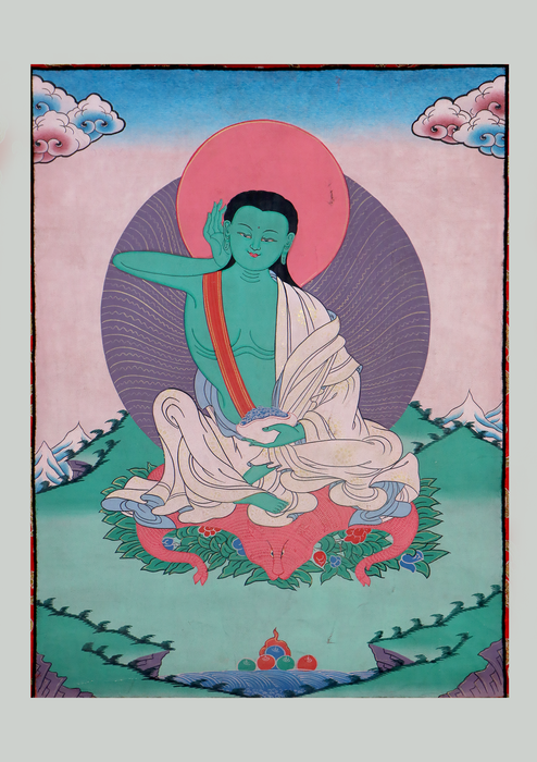 Milarepa Brocade Thangka Painting