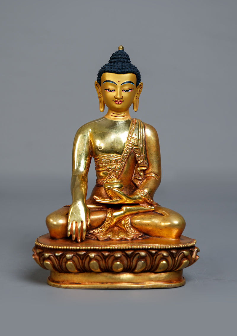 Handmade Copper Gilt  Buddha Sculpture for Meditation, Altar & Home Décor