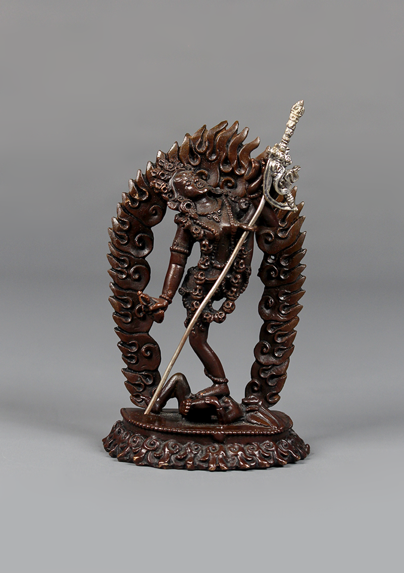 Copper Akash Yogini Statue 3.75"