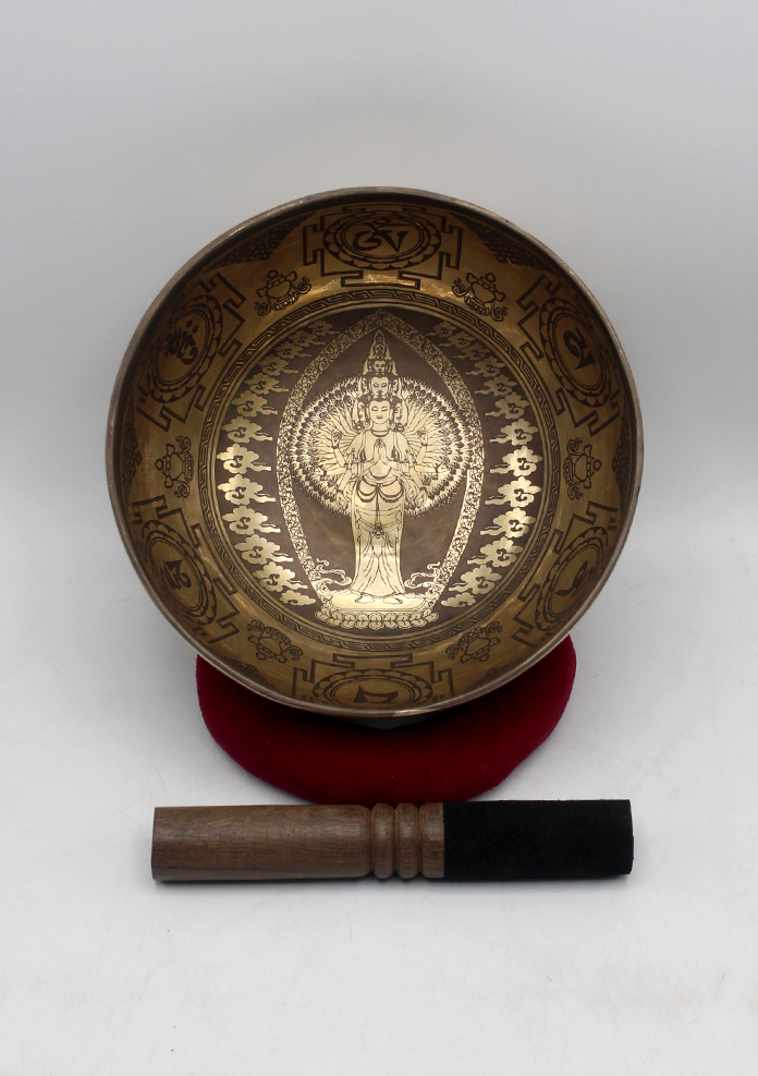 Avalokiteshvara Bodhisattva Singing Bowl 8"
