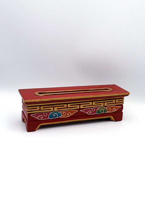 Traditonal Tibetan Handcrafted Clouds Wooden Incense Burner