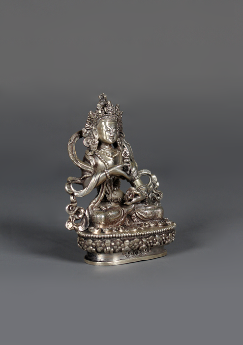 Sterling Silver 925  Vajrasattva Statue 9 cm