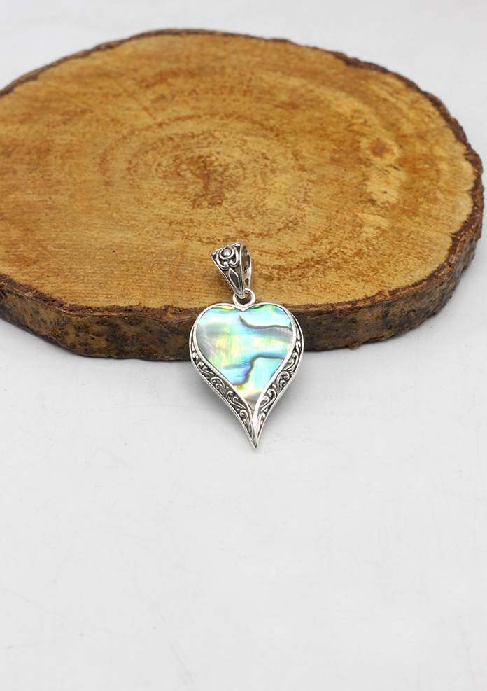 Sterling Silver Heart Bali Pendant