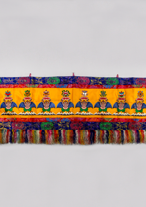 Garud Eight Auspicious Symbol Brocade Wall Hanging