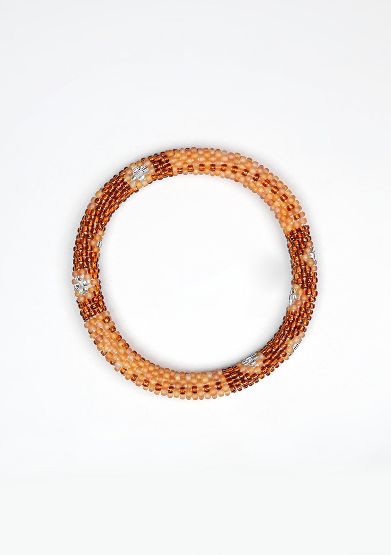Honey Caramel Nepalese Roll Bead Bracelet – Fair Trade Jewelry