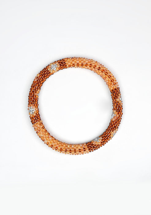 Honey Caramel Nepalese Roll Bead Bracelet – Fair Trade Jewelry