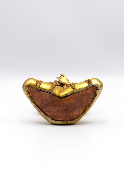 Full Gold Plated Maitreya Buddha Statue 7.8"H