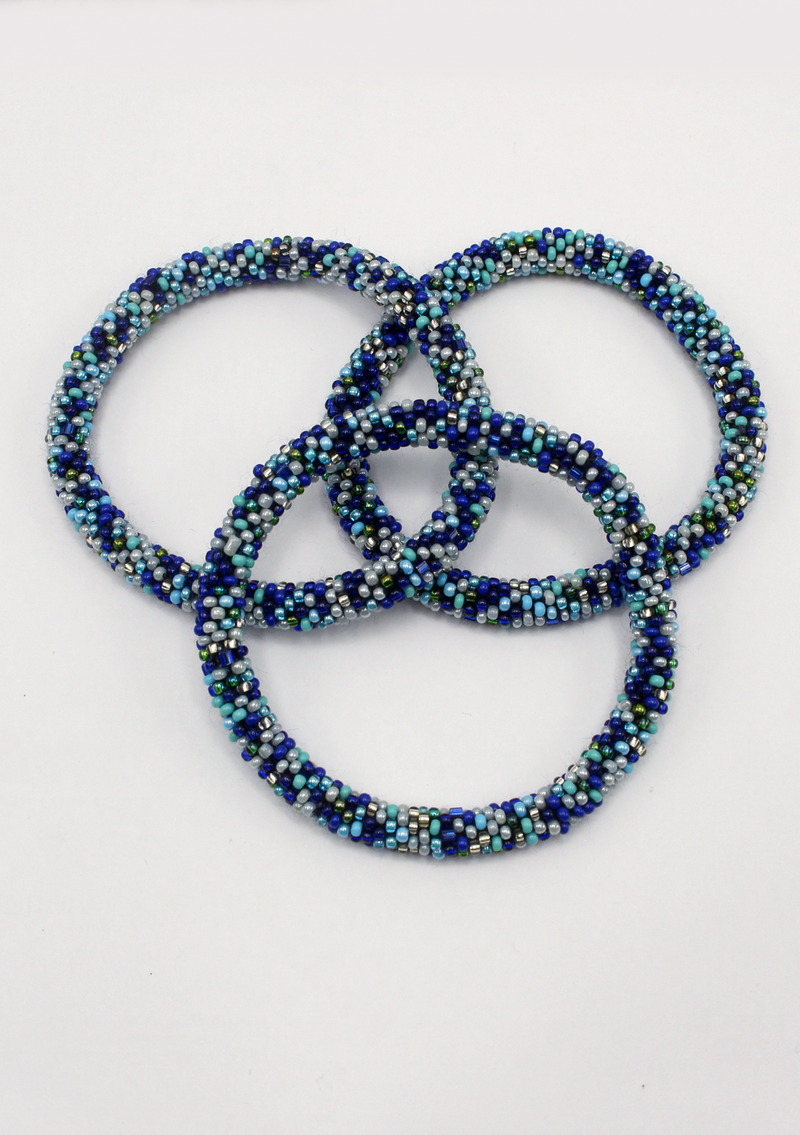 Blue Roll on Beads Barcelona Arts Bracelet