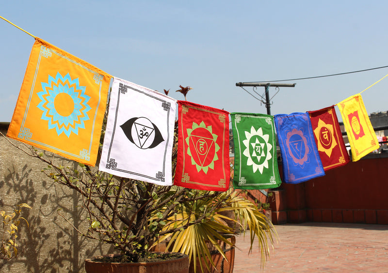 The Seven Chakra Prayer Flags