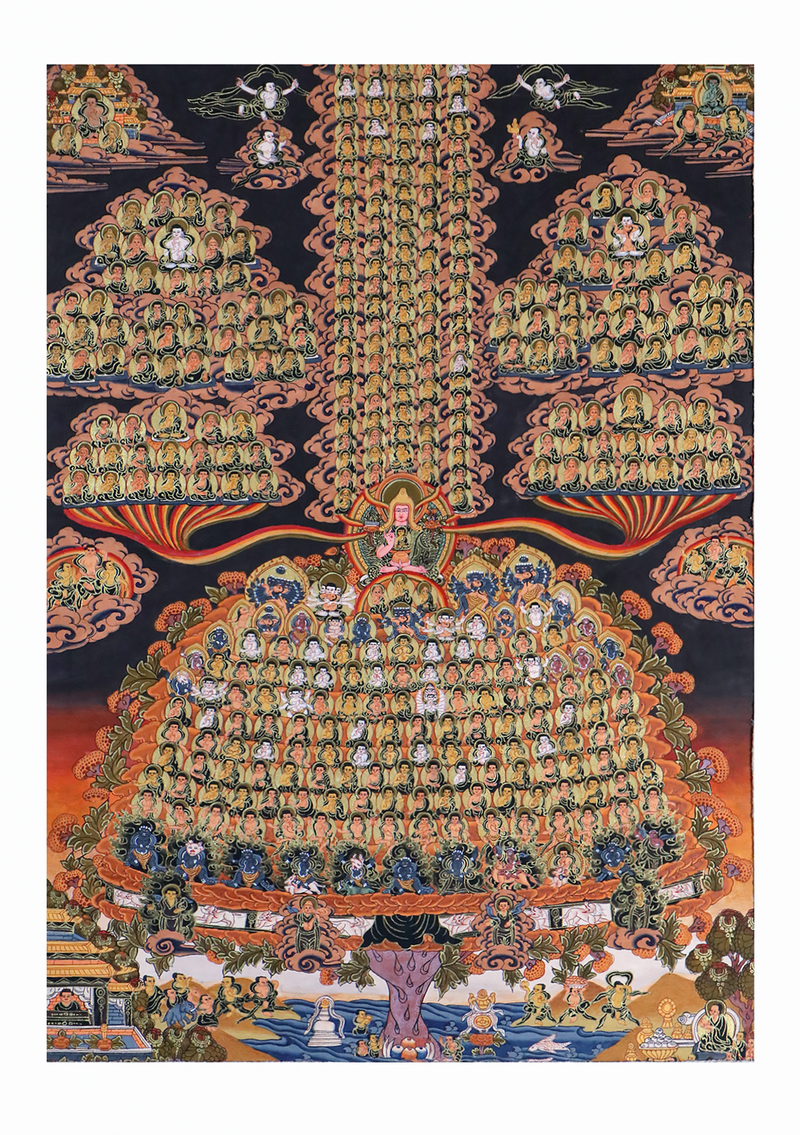 Refuge Tree Brocade Thangka Painting