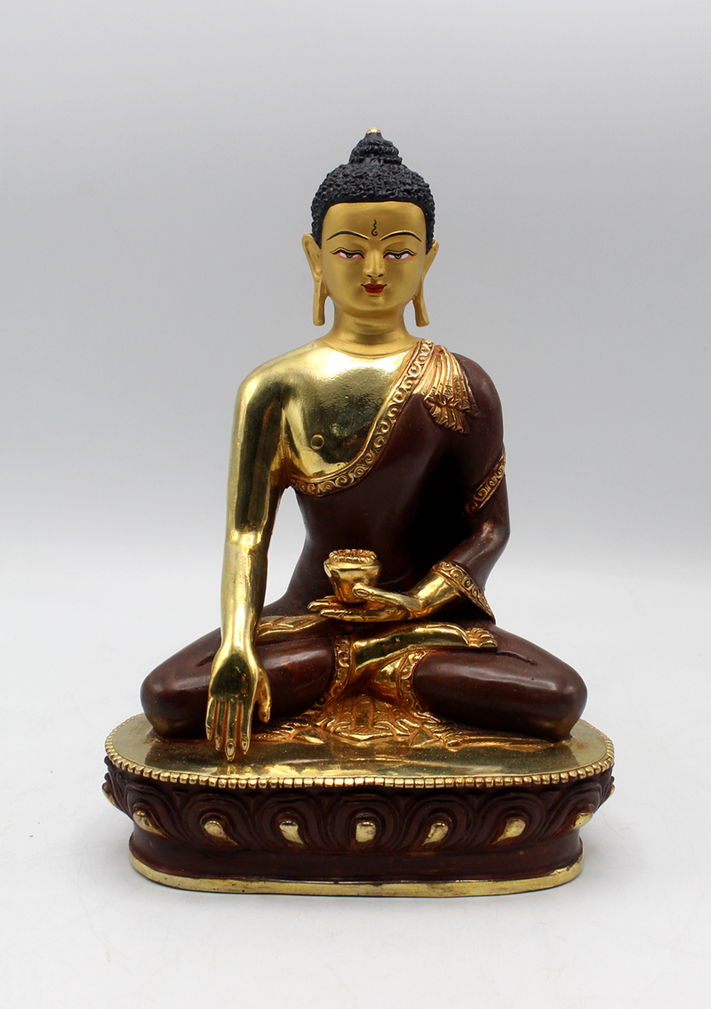 Gold Plated Shakyamuni Buddha Statue
