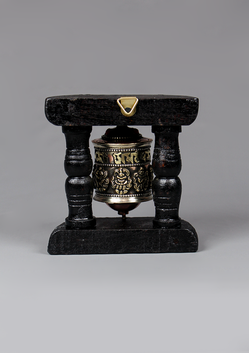 8 Auspicious Symbol Prayer Wheel Wall Hanging