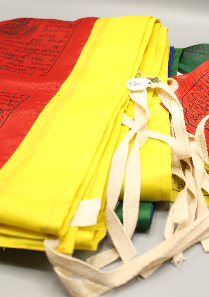 Tibetan Deities Printed Extra Large Vertical Prayer Flags
