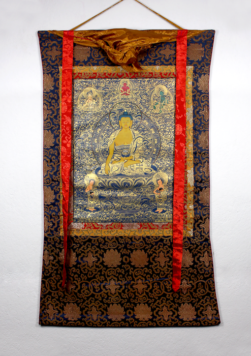 Shakyamuni Buddha Brocade Thangka Painting