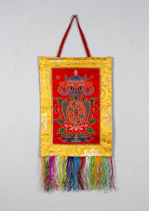 Eight Auspicious Symbol Brocade Wall Hanging