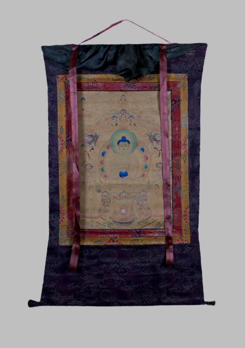 Guru Rinpoche  Brocade Thangka Painting