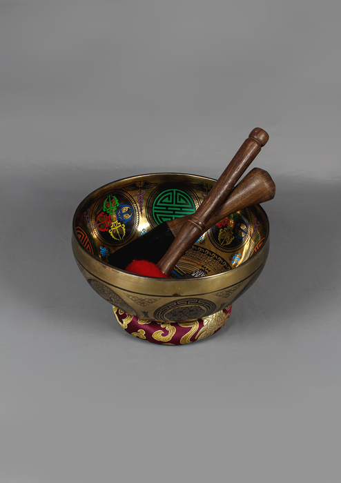 Mandala  Painting  Singing Bowl 8"