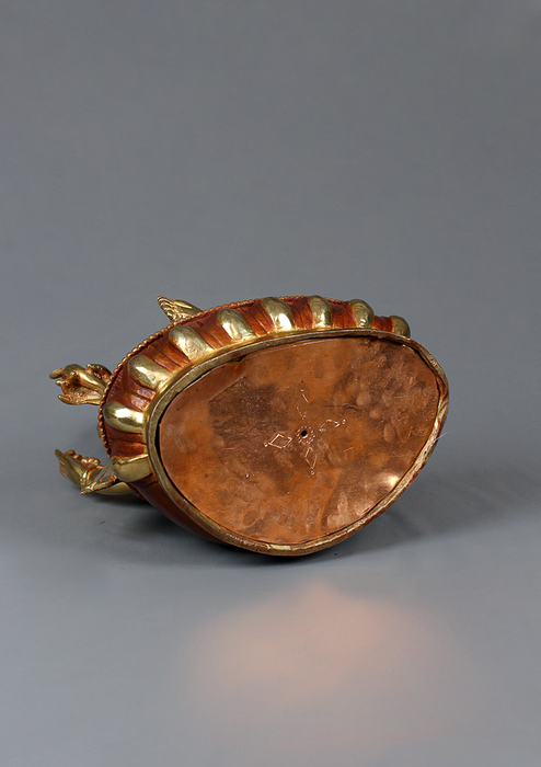 Copper Gold Plated  Ganesha Statue 9.5" H