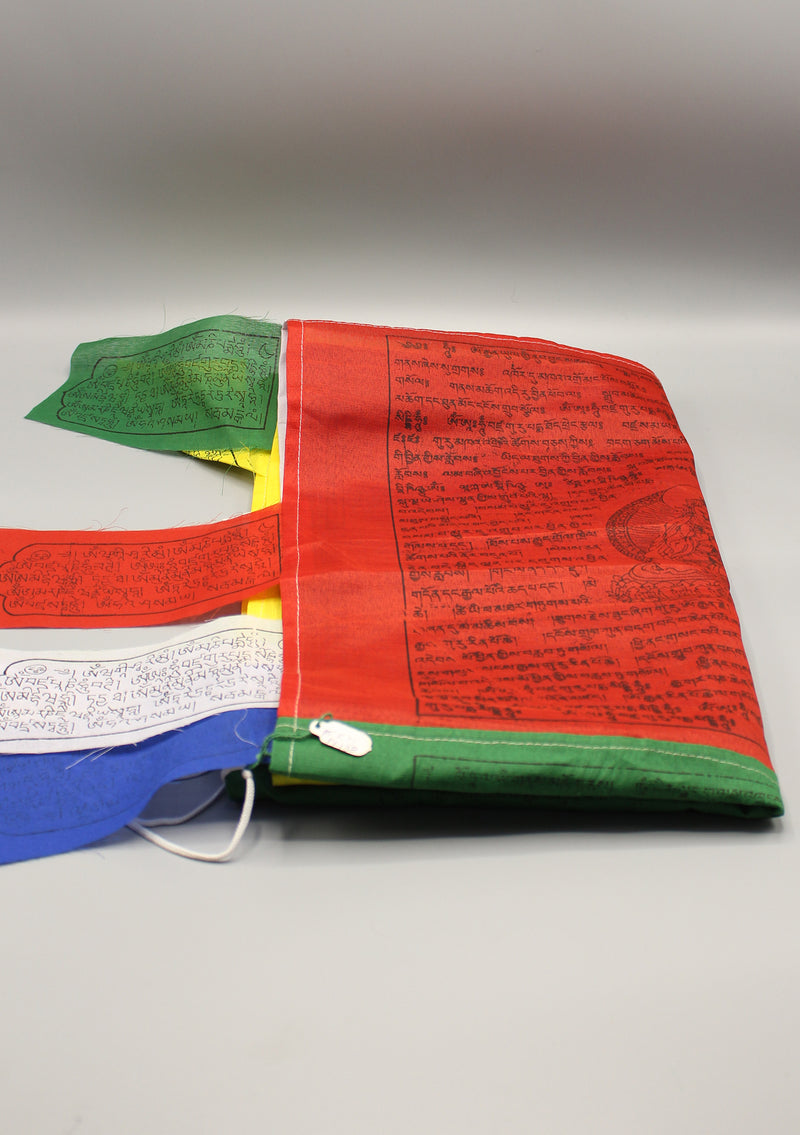 Vertical Windhorse and Tibetan Deities Prayer Flags