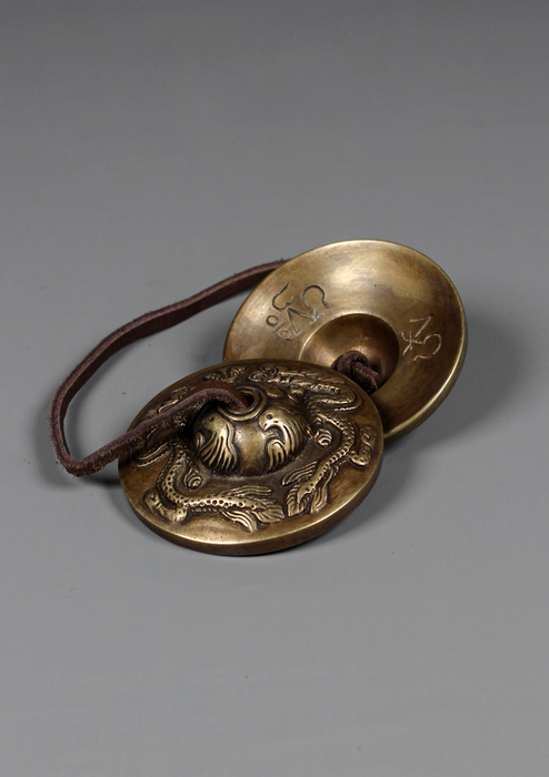 Antique Dragon Carving Meditation Cymbals