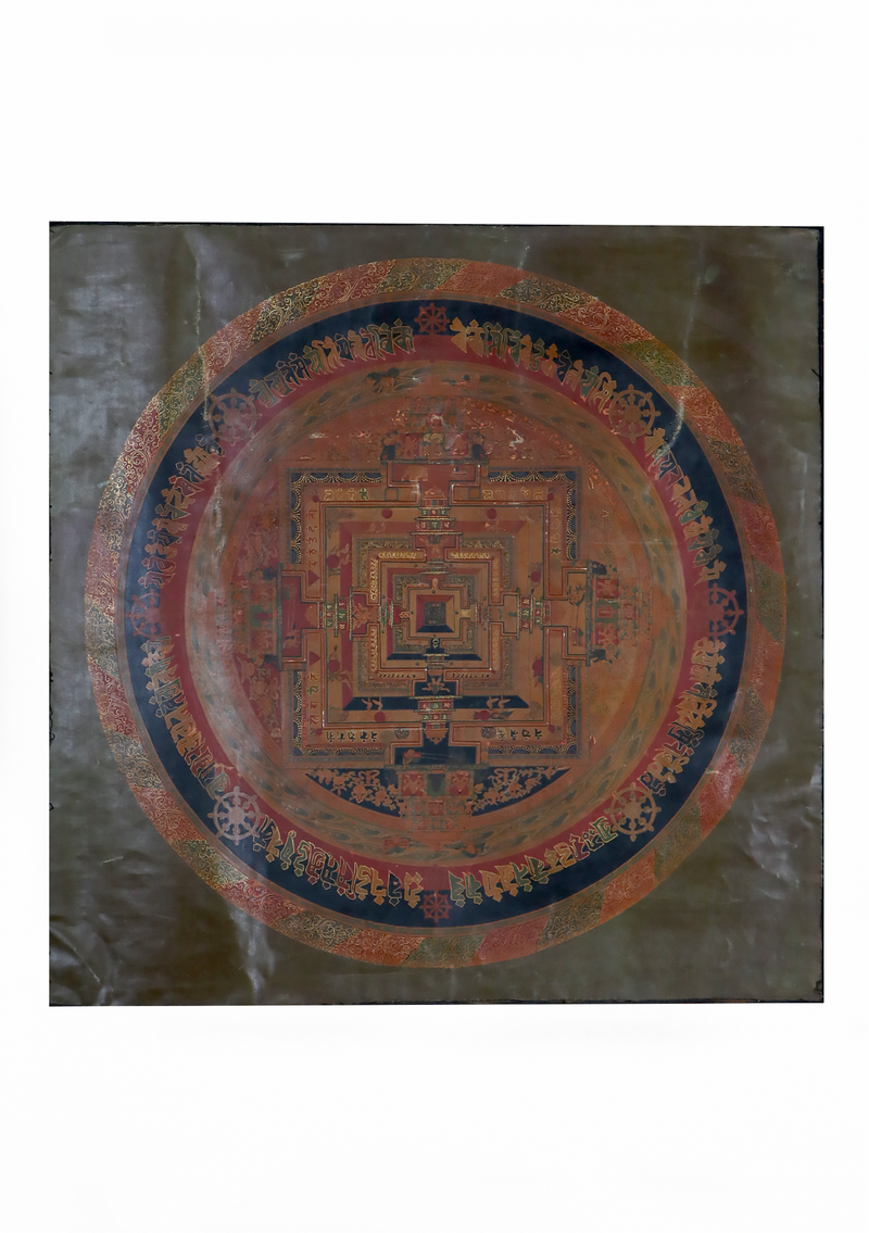 Mandala Brocade  Antique Thangka Painting