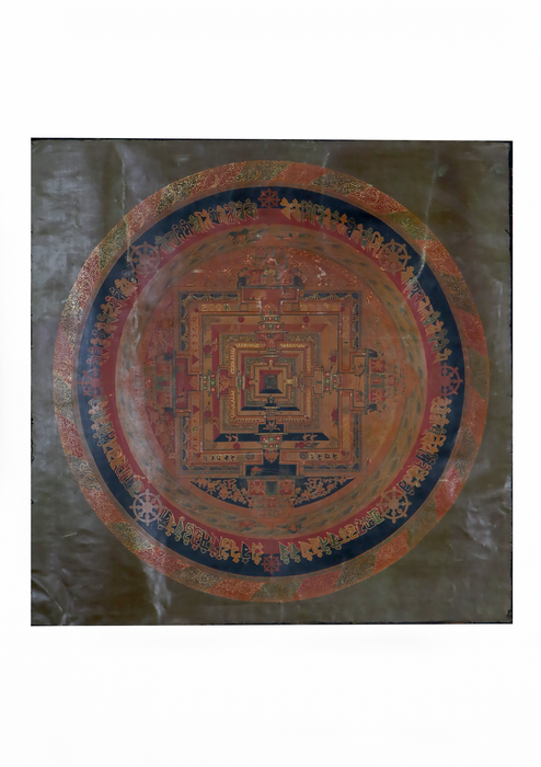 Mandala Brocade  Antique Thangka Painting