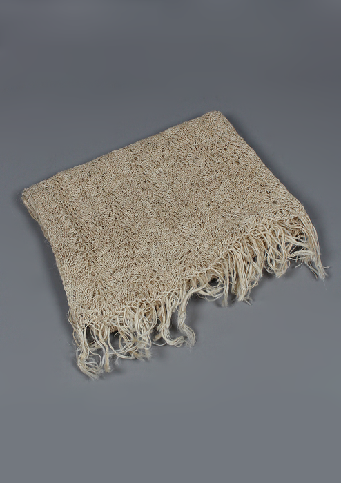 Natural Nettle Yarn Woven Pattern Shawl