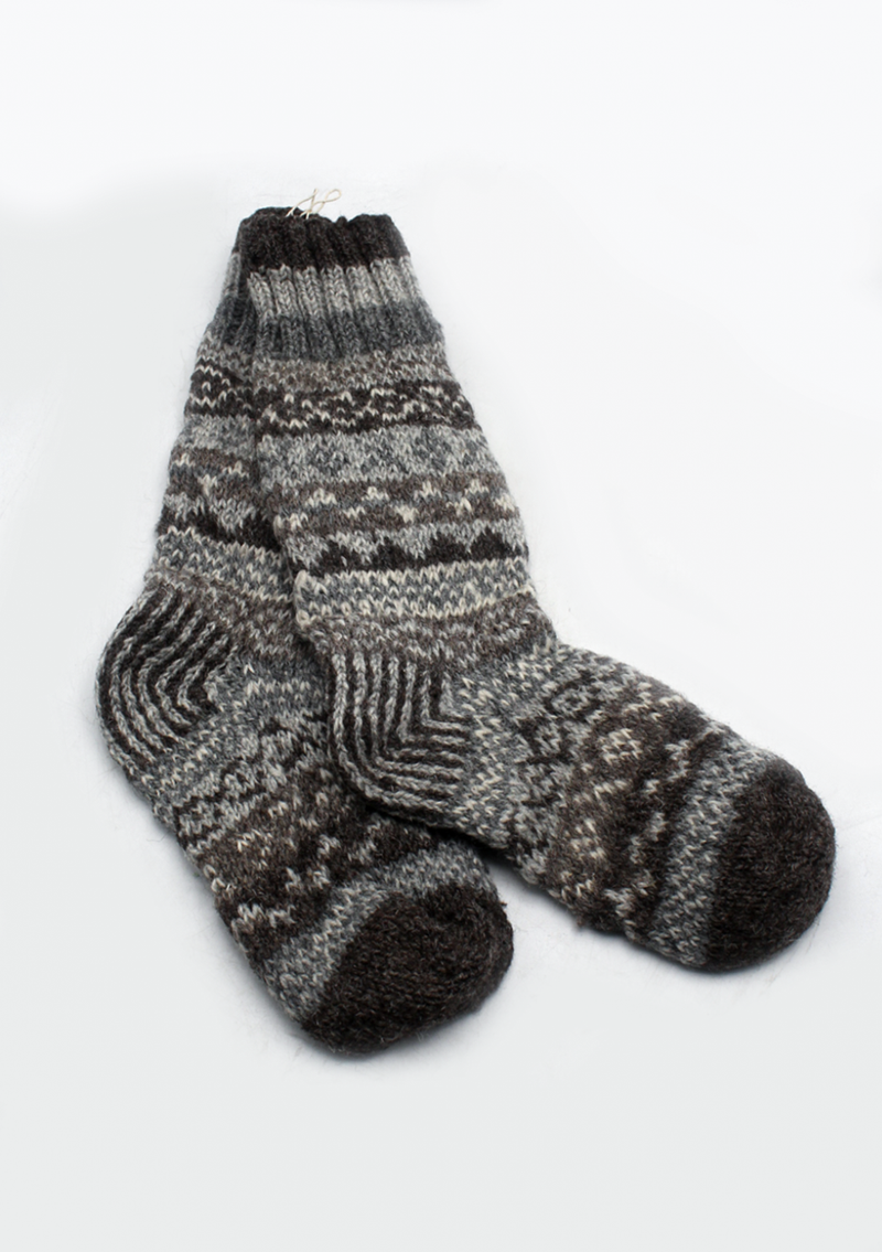Handknitted Natural Woolen Knee High Socks SALE 65% OFF