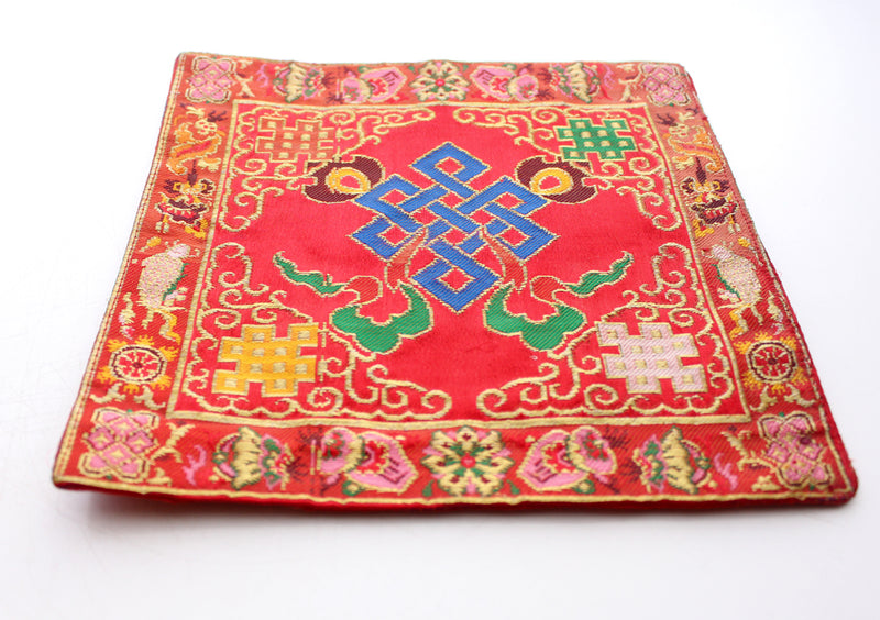 Heavy Embroidered Endless Knot Altar Cloth Purely Handmade