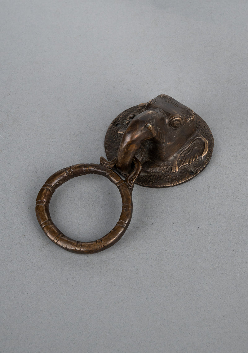 Brass Elephant Head Door Knocker