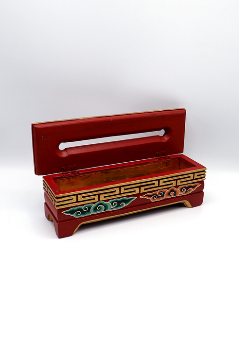 Traditonal Tibetan Handcrafted Clouds Wooden Incense Burner