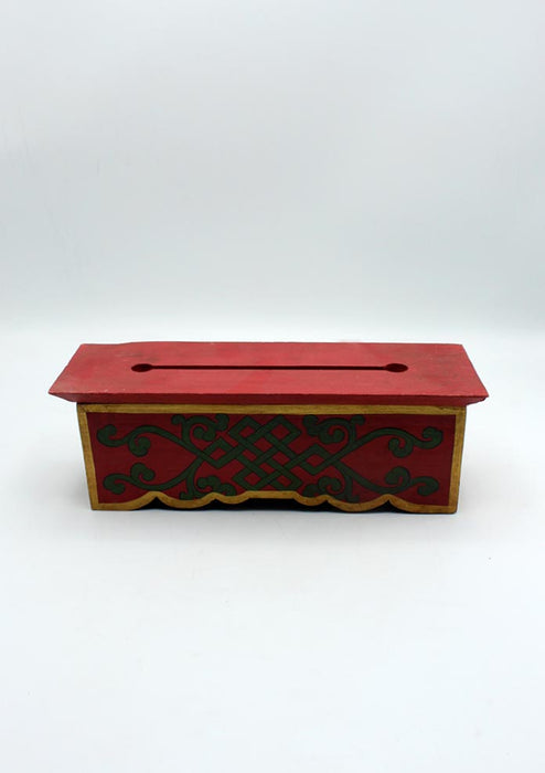 Endless Knot Painted Wooden Incense Burner Box