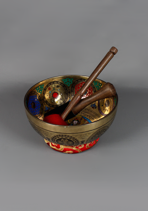 Guru Rinpoche  Thangka Arts Painting Singing Bowl 9"