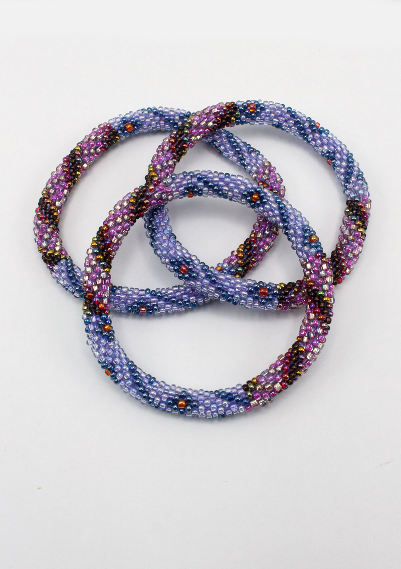 Roll on Beads Aquarmarine Bracelet