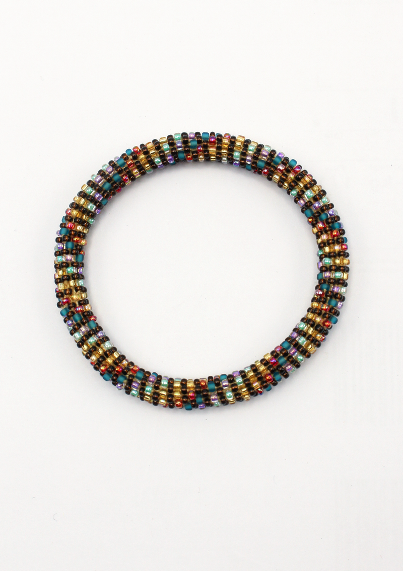 Bohemian Style Roll on Beads Bracelet Six Color Set