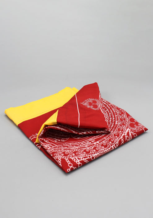 Elephant Mandala Red Printed Tibetan Prayer Flags