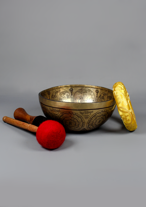 Manjushree Thangka Painting Singing Bowl D NOTE Travel Bag