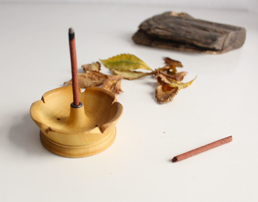 Tashi Lama Lotus Wooden Incense Burner