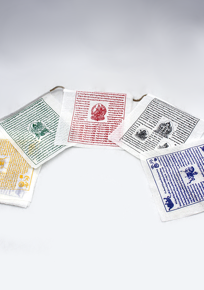 Biodegradable Pure Cotton Tibetan Prayer Flags- Medium and Small