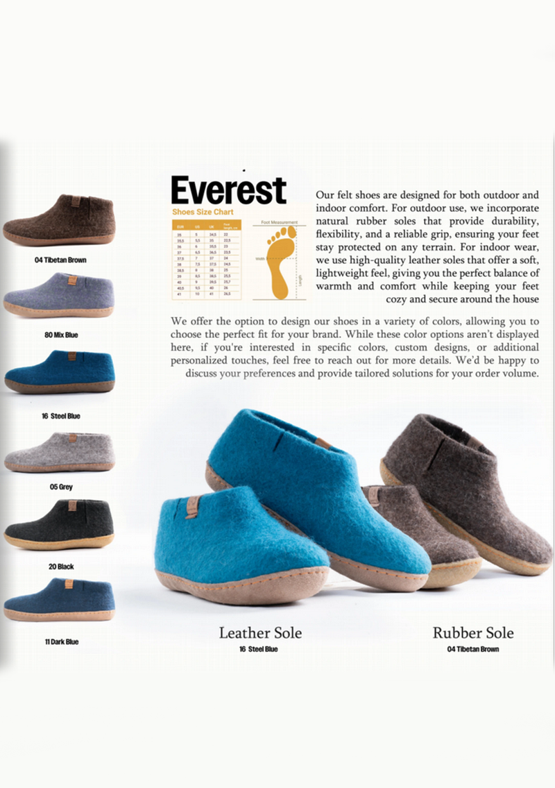 Your Color Felt Slippers - Custom Color