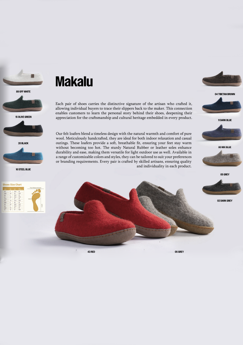 Your Color Felt Slippers - Custom Color